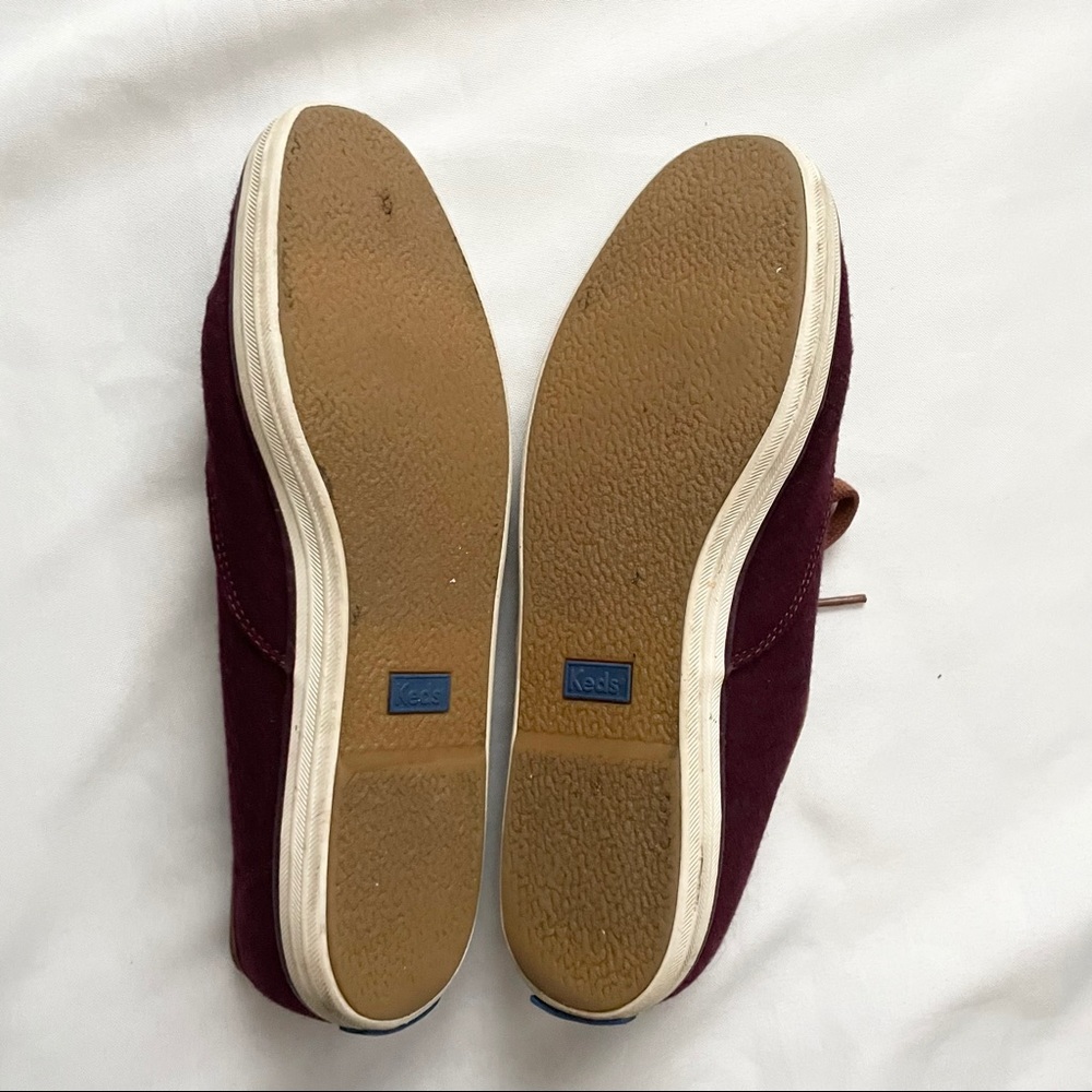 Keds Wool Wine Heathered Sneakers - Picture 5 of 9